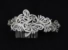 Rhodium Bridal Hair Comb with Swarovski Crystals ref. 62715 46.570€ #50454627-15CA